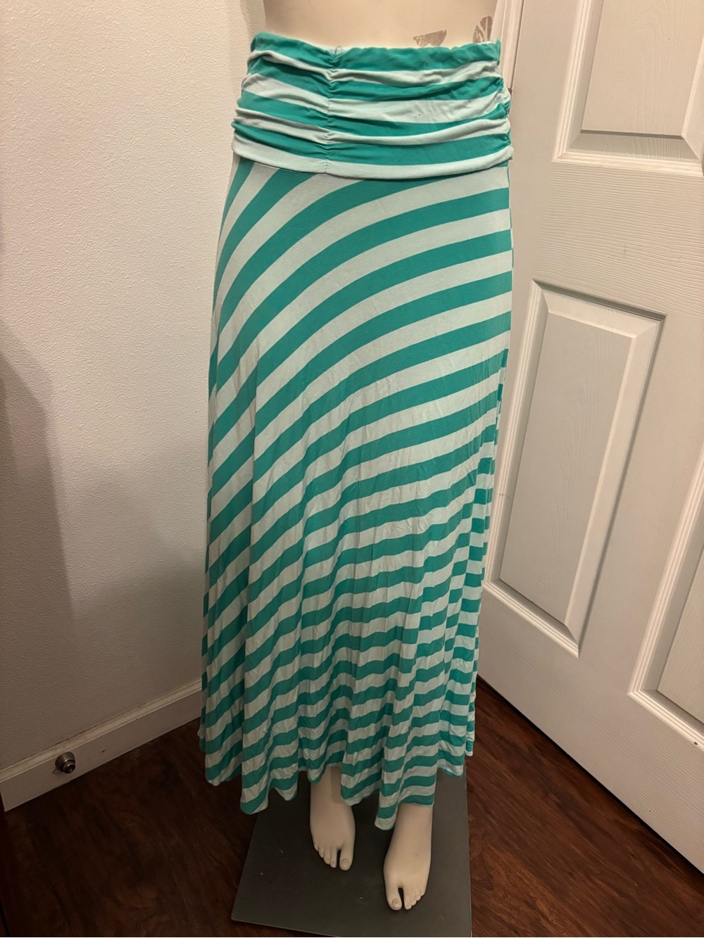 DownEast wonder skirt Diagonal Stripe Maxi Skirt S/M